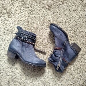 A.S. 98 Chester Distressed Moto Boot in nebbia Sz 39/9